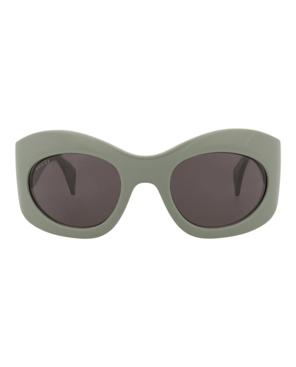 Gucci Unisex Shield/Wrap Green Green Grey Fashion Designer Eyewear