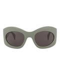 Gucci Unisex Shield/Wrap Green Green Grey Fashion Designer Eyewear