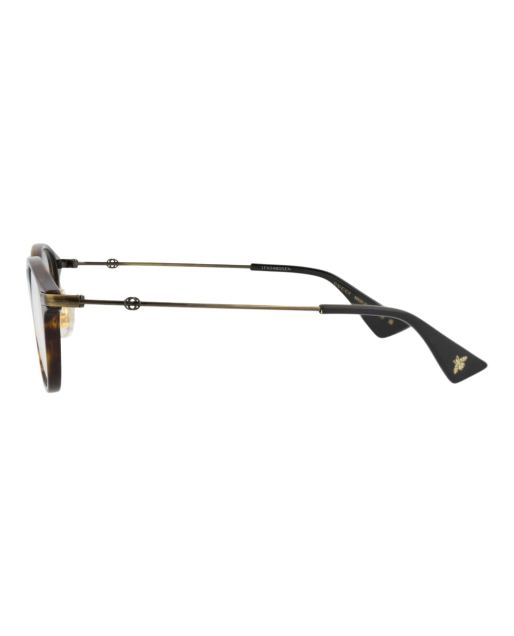 Gucci Mens Round/Oval Havana Gold Transparent Fashion Designer Eyewear