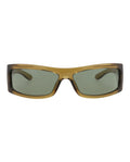 Gucci Mens Shield/Wrap Brown Brown Green Fashion Designer Eyewear