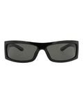 Gucci Mens Shield/Wrap Black Black Grey Fashion Designer Eyewear