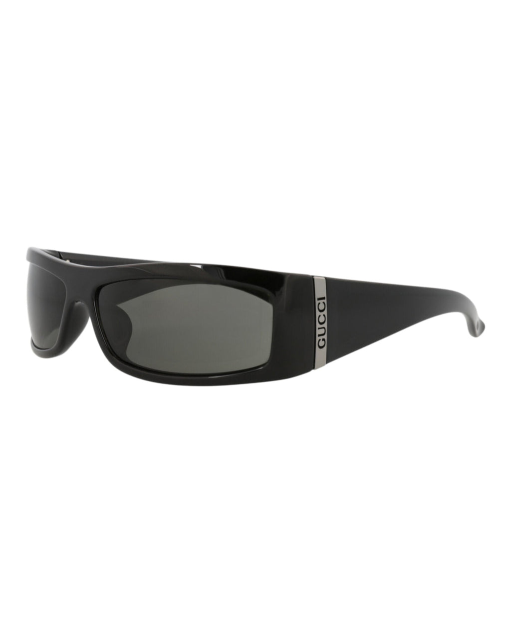 Gucci Mens Shield/Wrap Black Black Grey Fashion Designer Eyewear