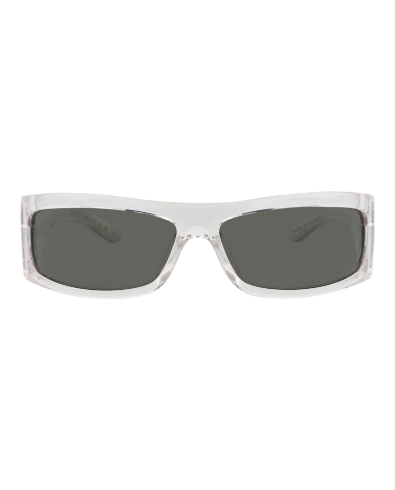 Gucci Mens Shield/Wrap Crystal Crystal Grey Fashion Designer Eyewear