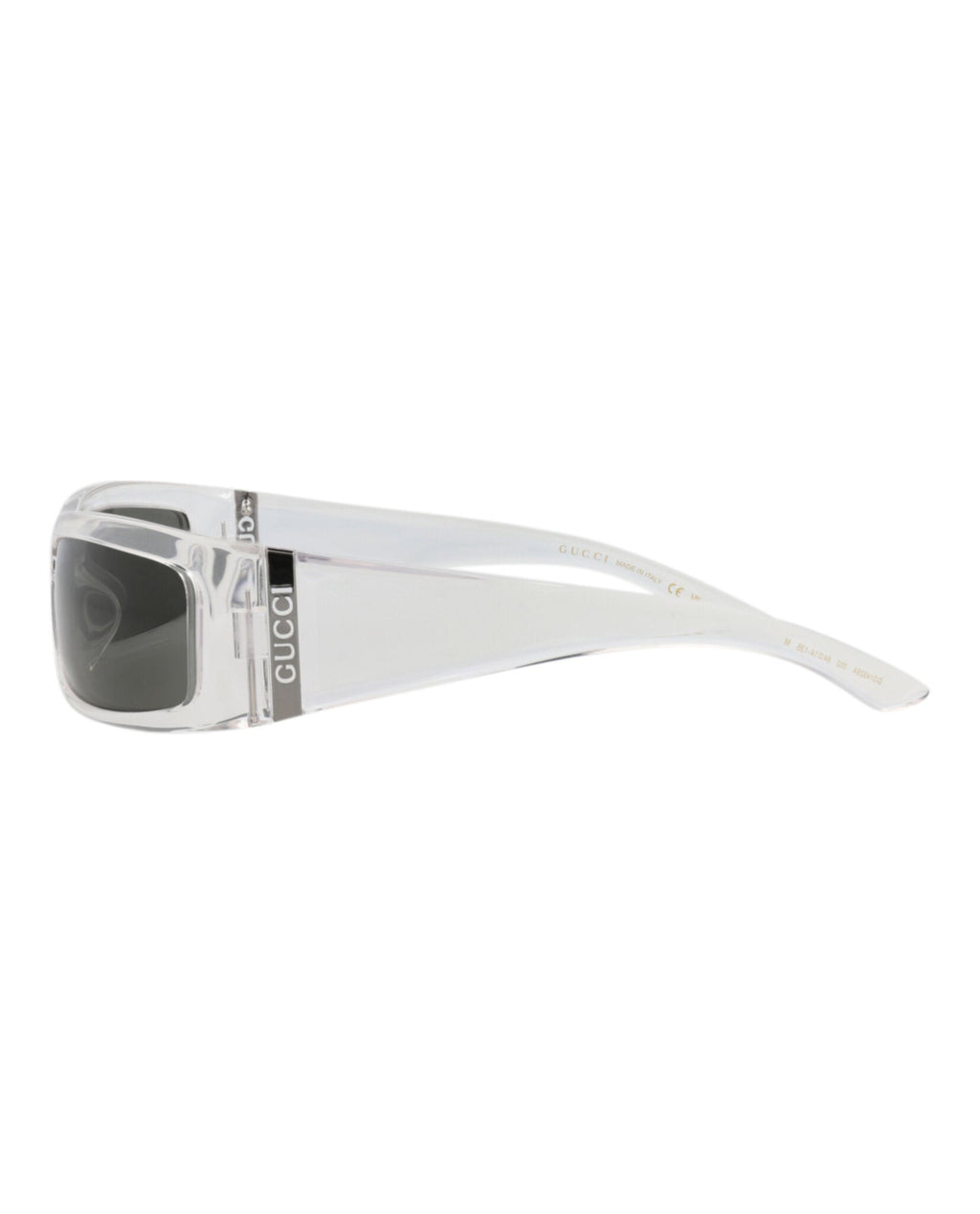 Gucci Mens Shield/Wrap Crystal Crystal Grey Fashion Designer Eyewear