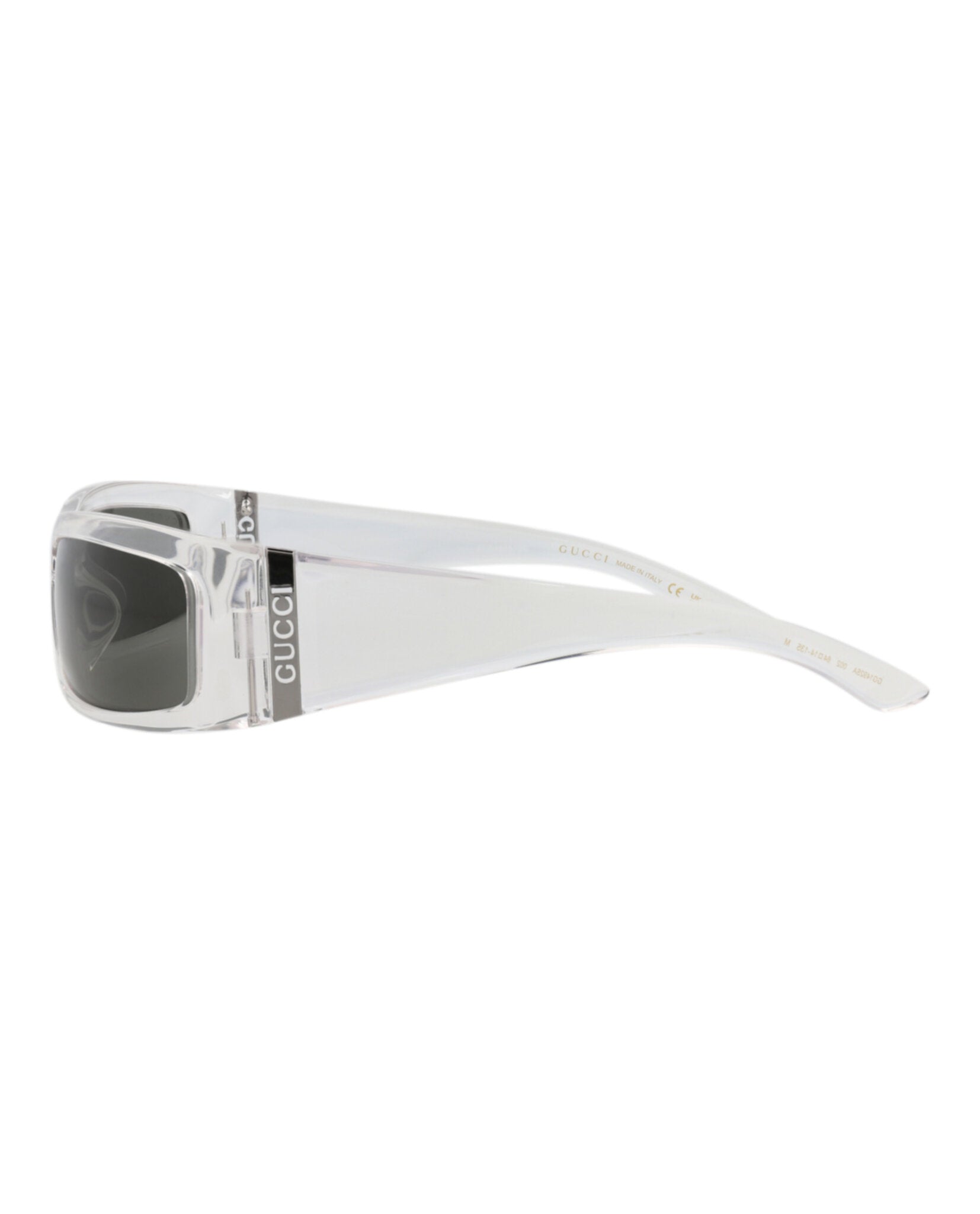 Gucci Mens Shield/Wrap Crystal Crystal Grey Fashion Designer Eyewear