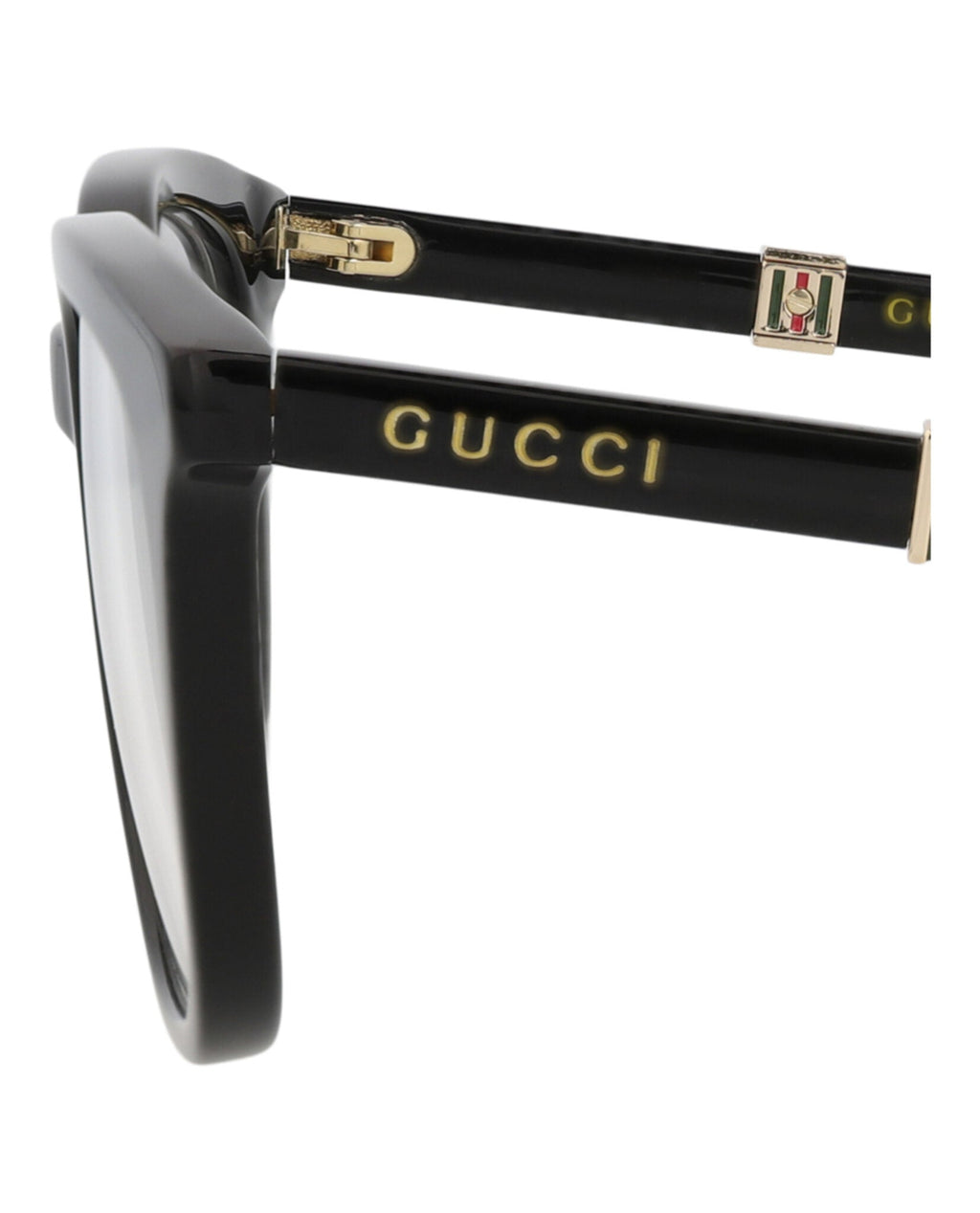 Gucci Mens Square/Rectangle Black Black Transparent Fashion Designer Eyewear