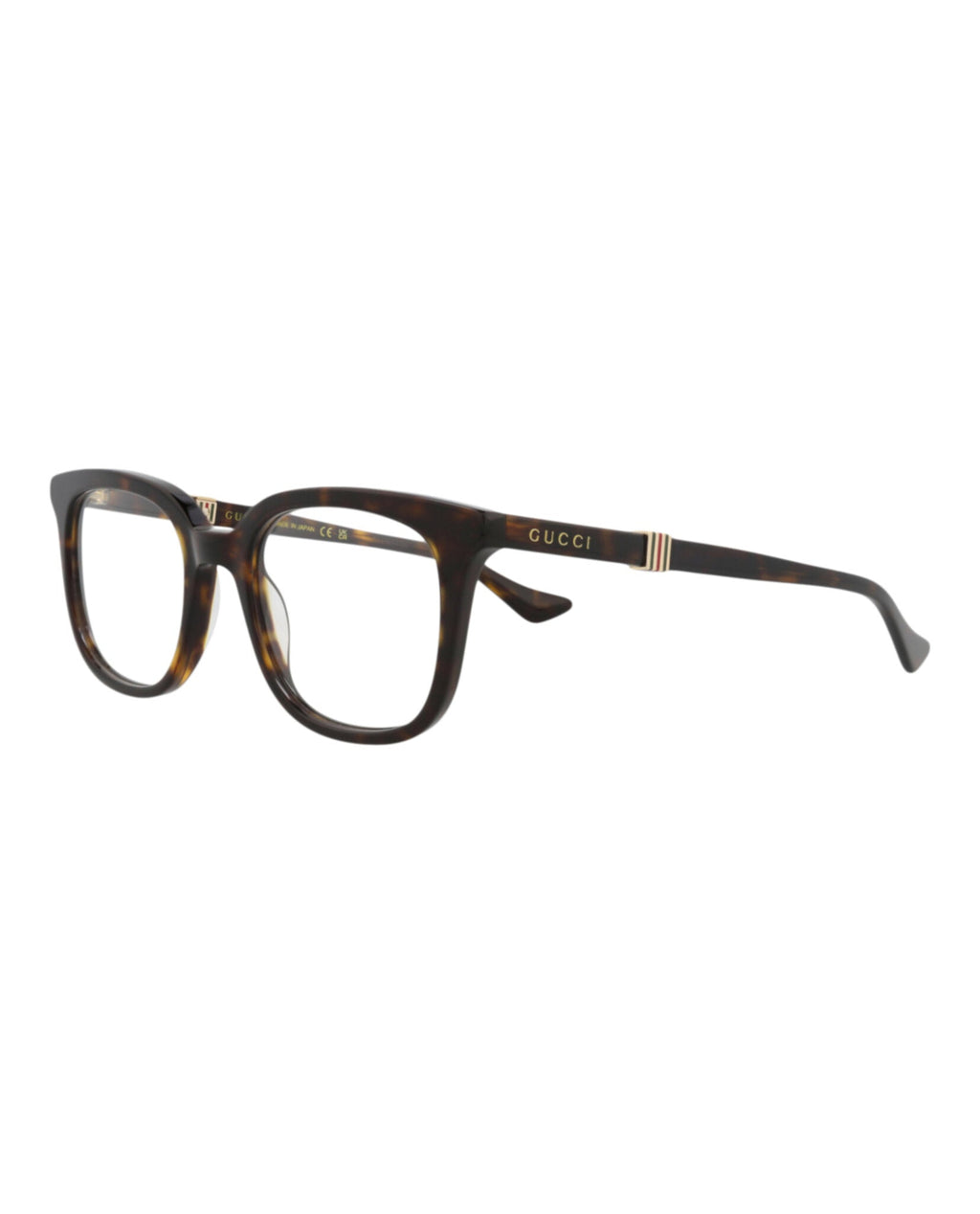 Gucci Mens Square/Rectangle Havana Havana Transparent Fashion Designer Eyewear