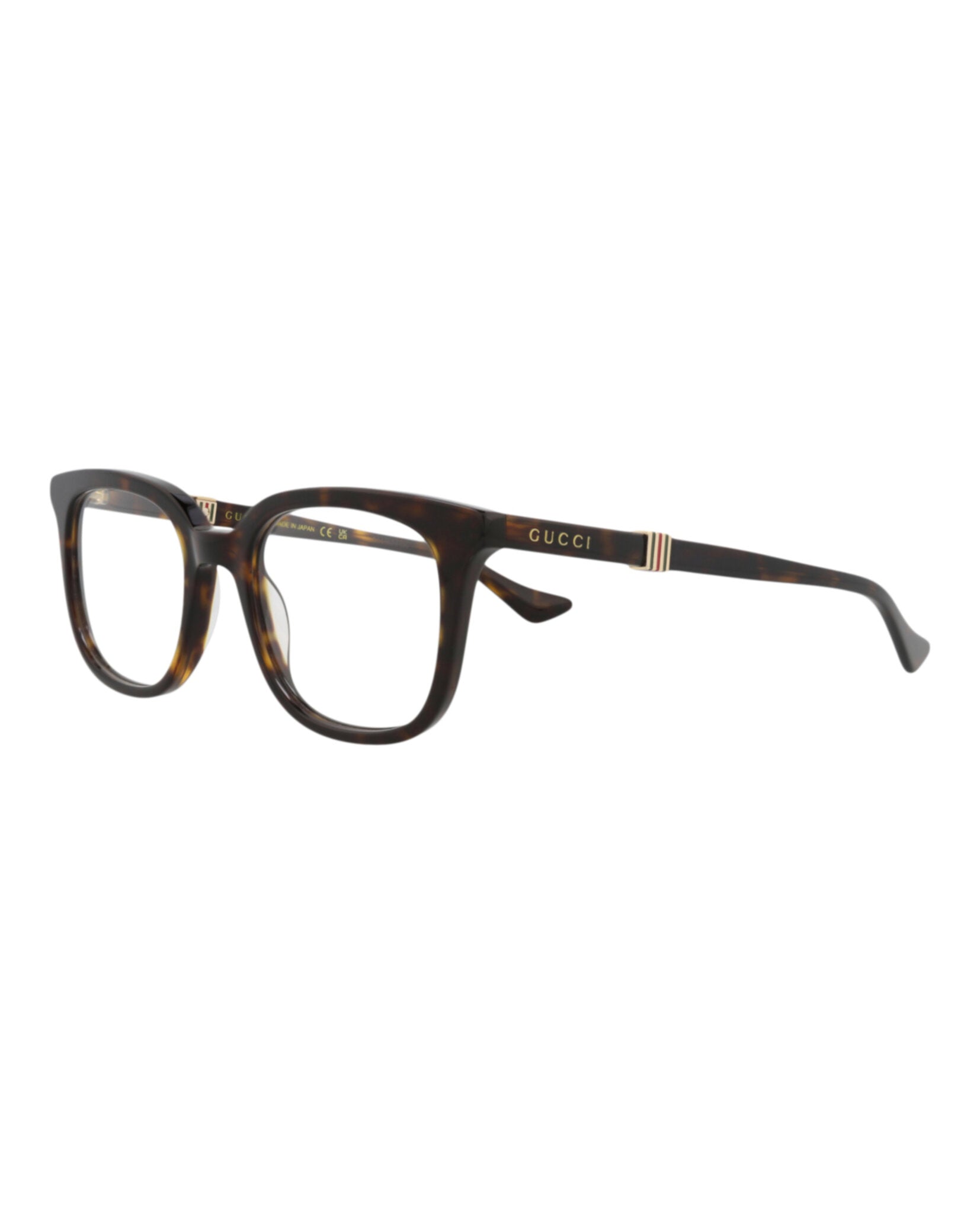 Gucci Mens Square/Rectangle Havana Havana Transparent Fashion Designer Eyewear