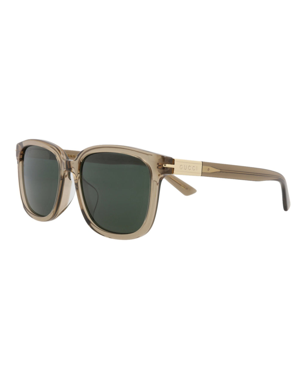 Gucci Mens Square/Rectangle Brown Brown Green Fashion Designer Eyewear