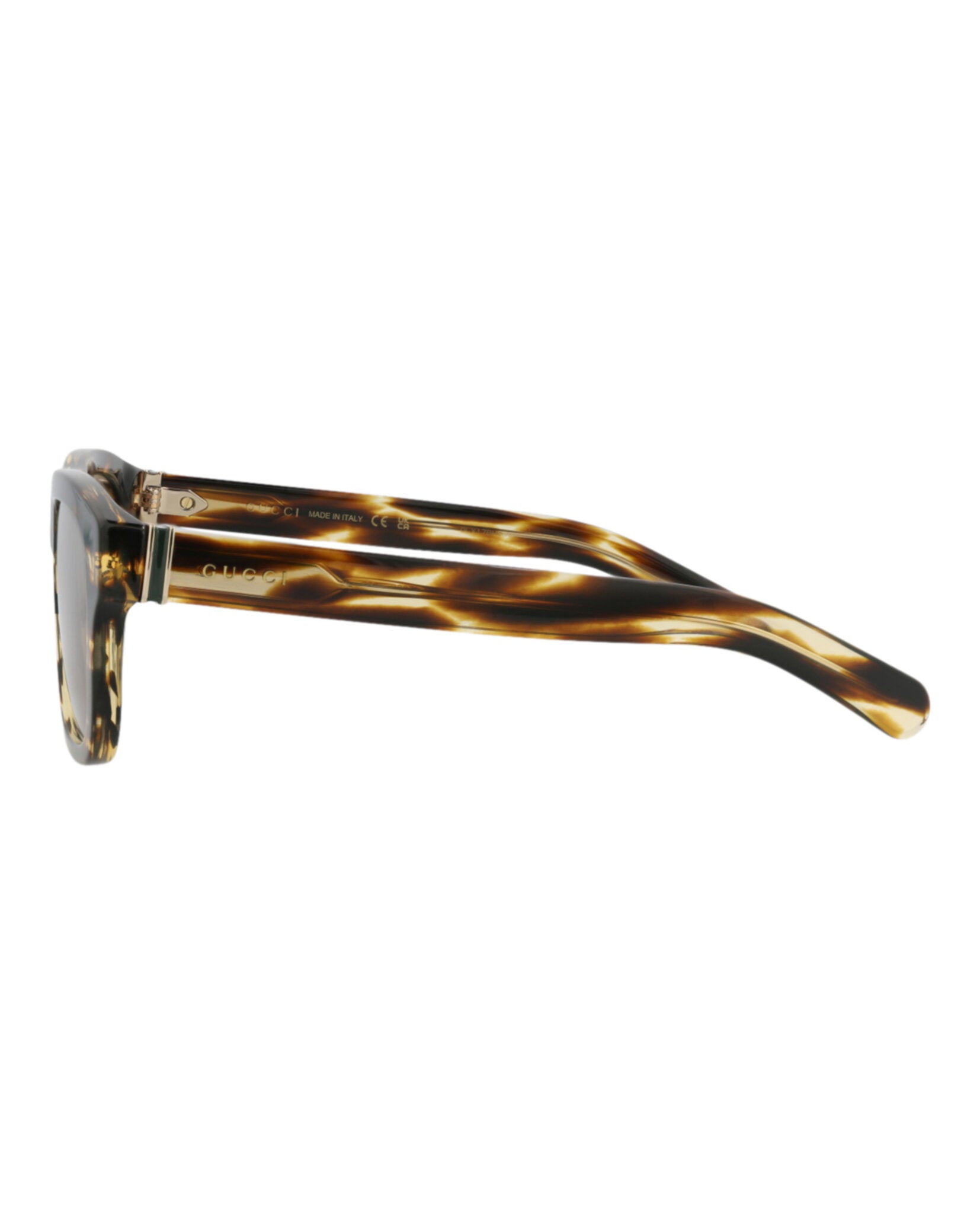 Gucci Mens Square/Rectangle Havana Havana Brown Fashion Designer Eyewear