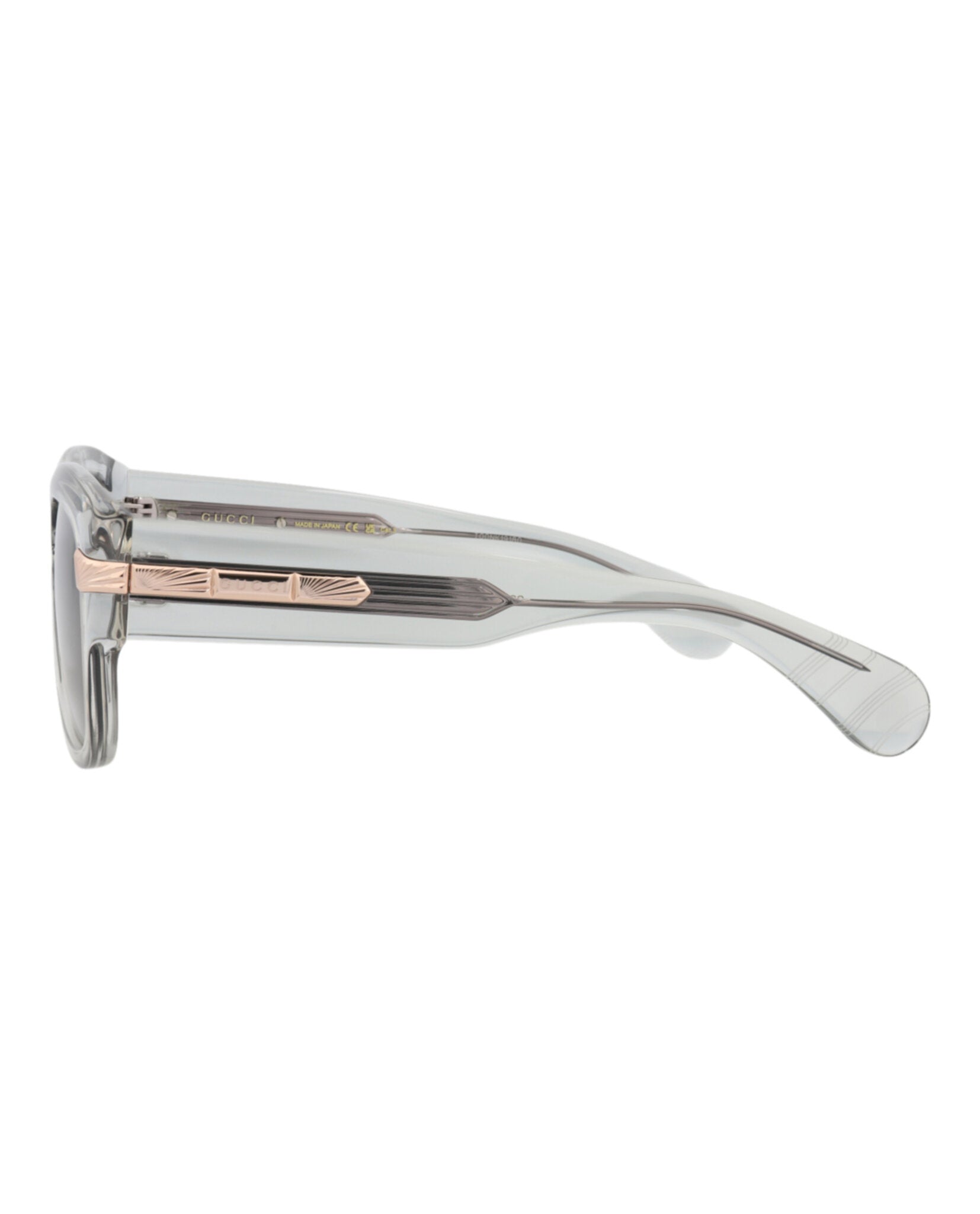 Gucci Mens Square/Rectangle Grey Grey Brown Fashion Designer Eyewear