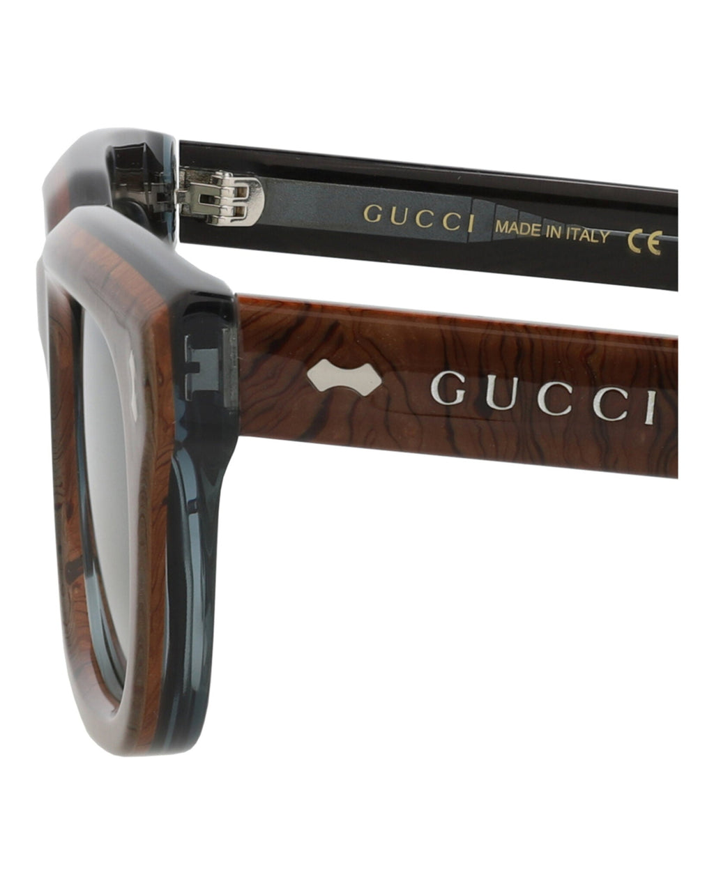 Gucci Mens Square/Rectangle Blue Blue Green Fashion Designer Eyewear