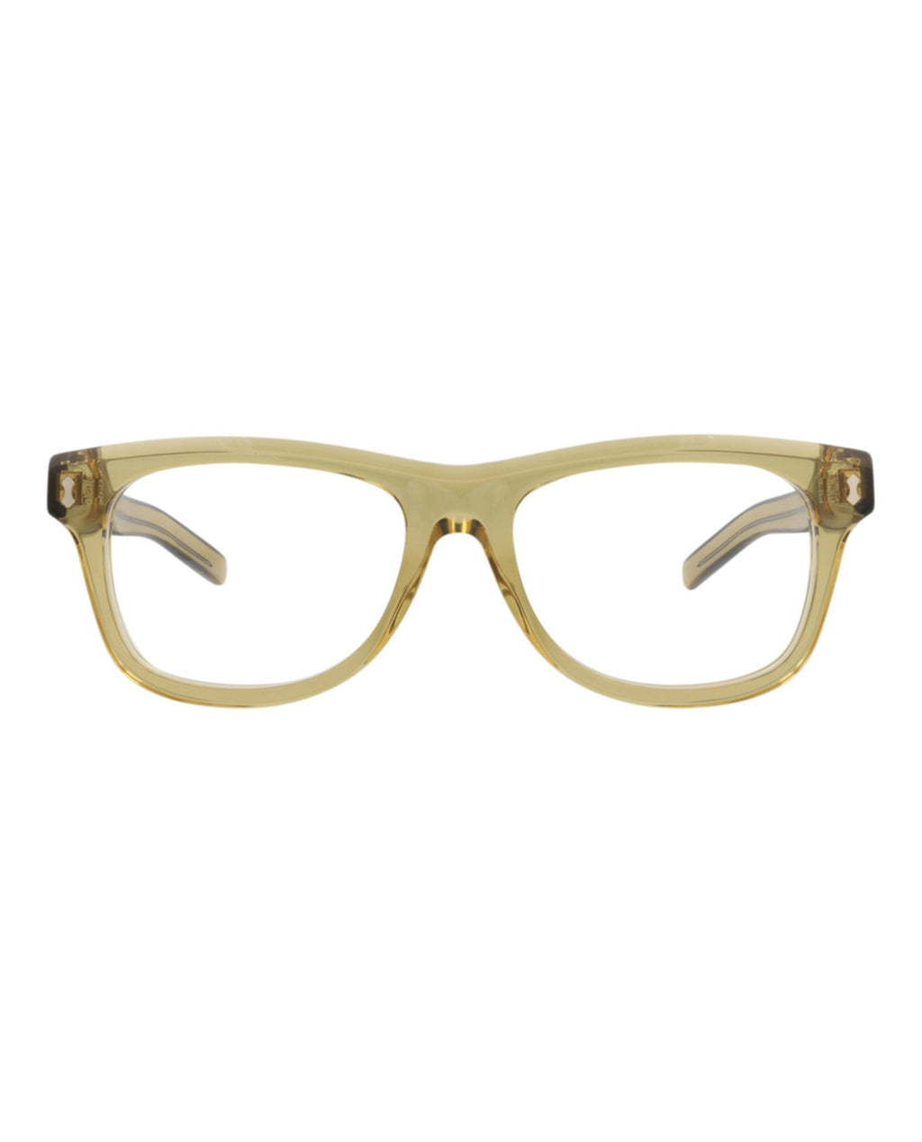 Gucci Mens Square/Rectangle Yellow Yellow Transparent Fashion Designer Eyewear