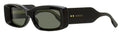 Gucci Faceted Rectangular Sunglasses GG1528S 001 Black 53mm Black