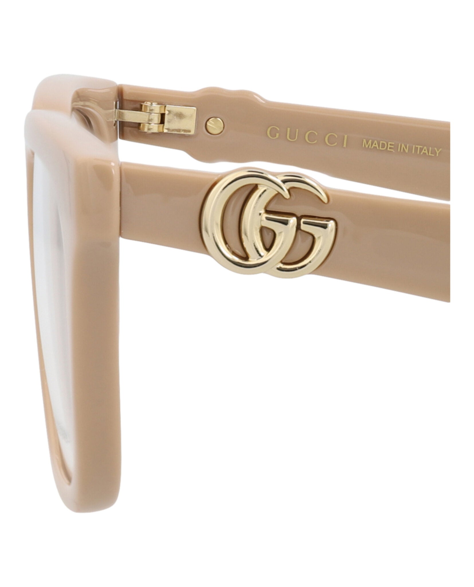 Gucci Womens Square/Rectangle Nude Nude Transparent Fashion Designer Eyewear