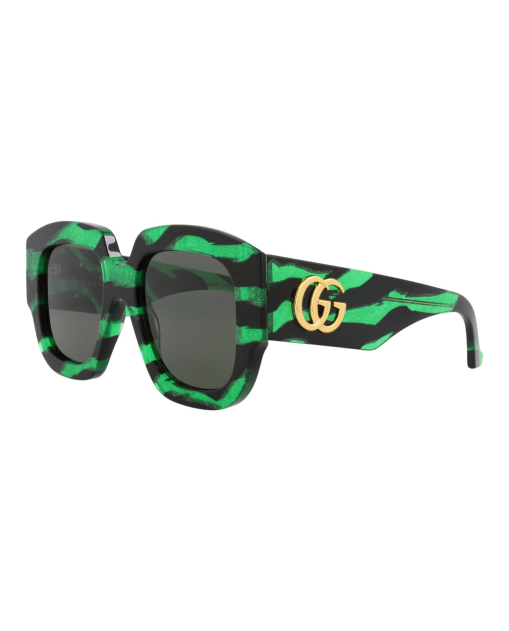 Gucci Womens Square/Rectangle Black Black Grey Fashion Designer Eyewear