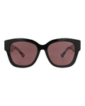 Gucci Womens Square/Rectangle Black Black Red Fashion Designer Eyewear
