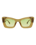 Gucci Womens Cat Eye Brown Brown Green Fashion Designer Eyewear