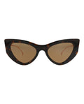 Gucci Womens Cat Eye Havana Gold Brown Fashion Designer Eyewear