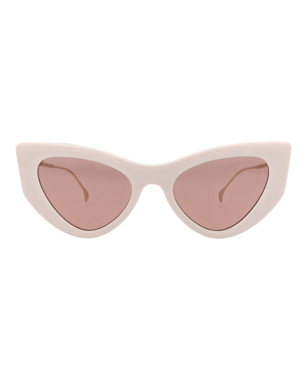 Gucci Womens Cat Eye Ivory Gold Red Fashion Designer Eyewear