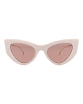 Gucci Womens Cat Eye Ivory Gold Red Fashion Designer Eyewear