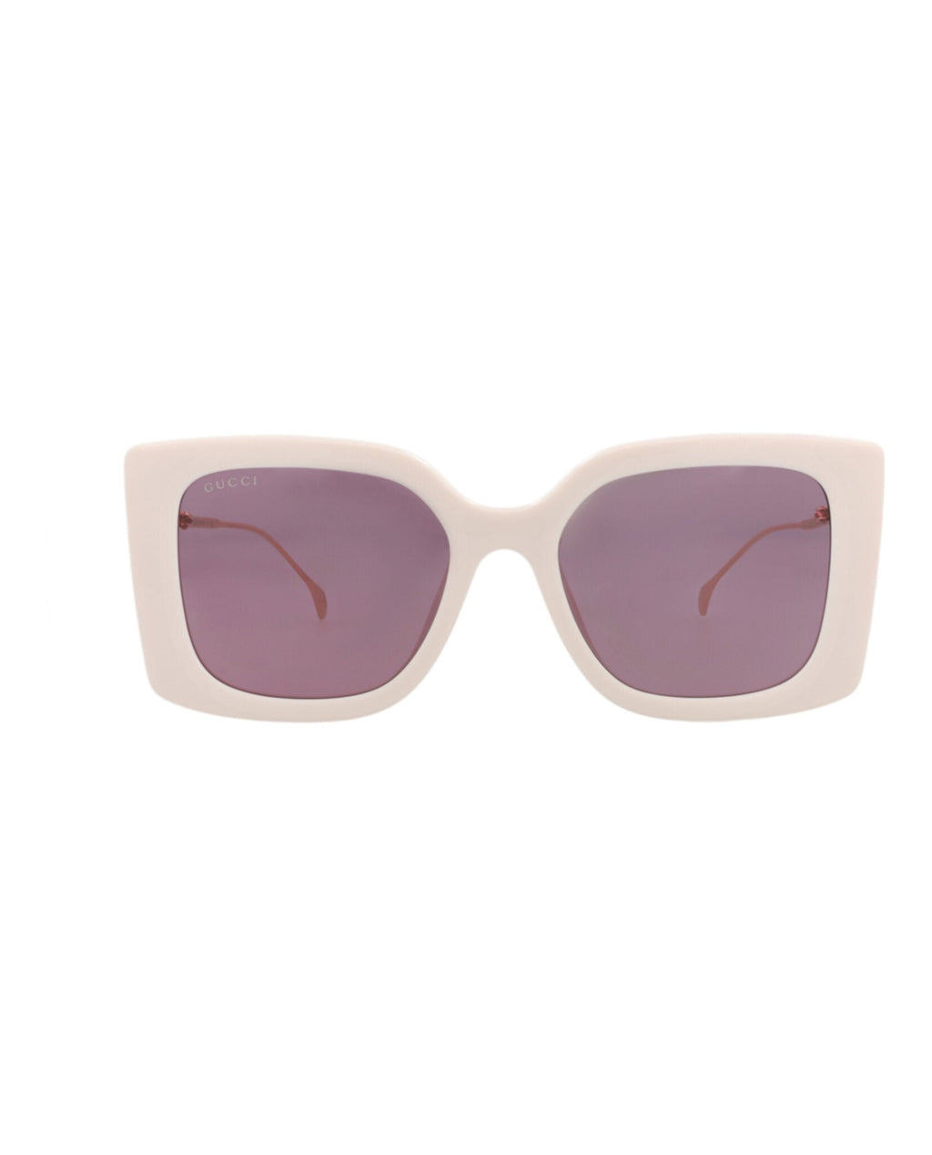 Gucci Womens Square/Rectangle Ivory Gold Violet Fashion Designer Eyewear
