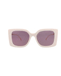 Gucci Womens Square/Rectangle Ivory Gold Violet Fashion Designer Eyewear