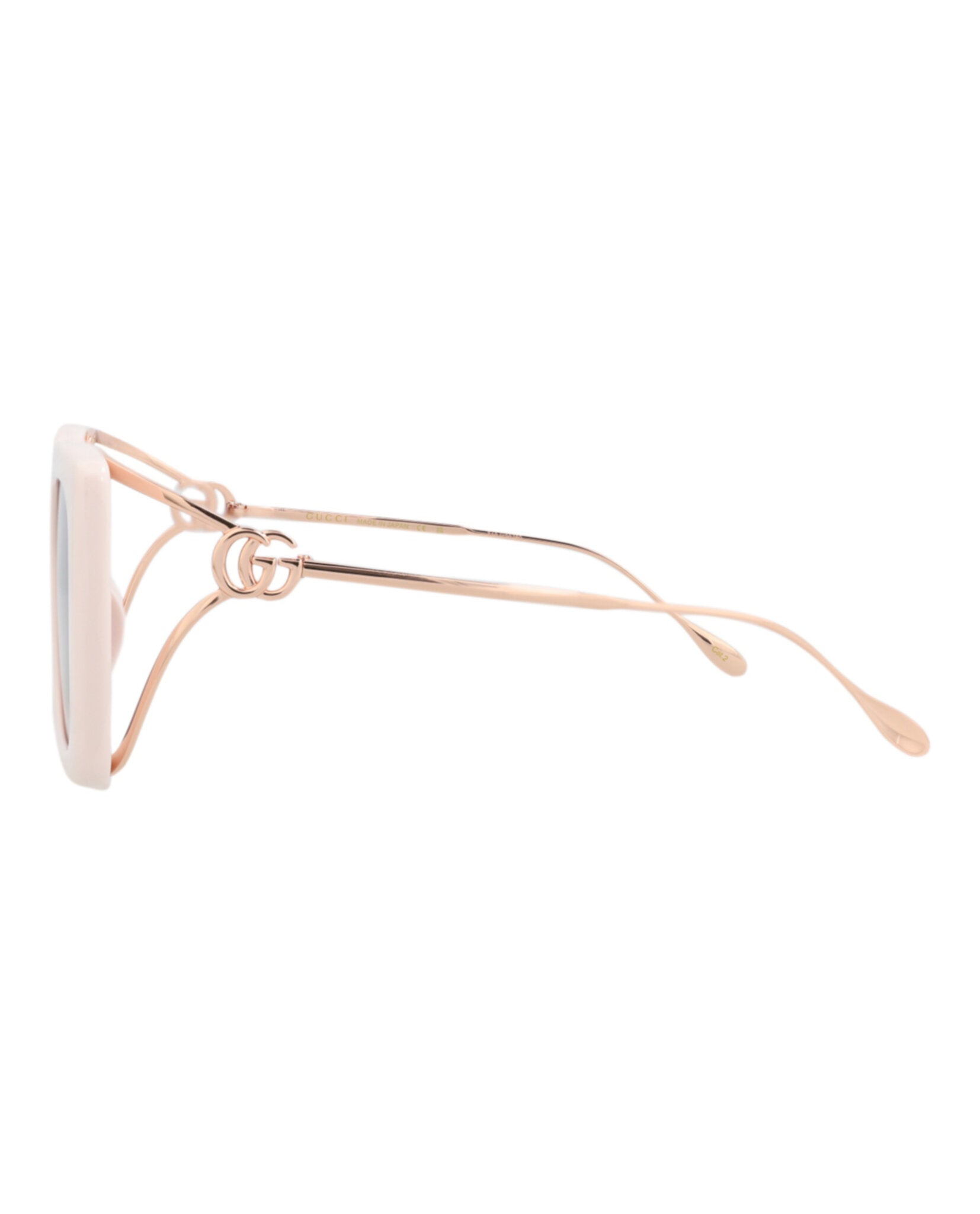Gucci Womens Square/Rectangle Ivory Gold Violet Fashion Designer Eyewear