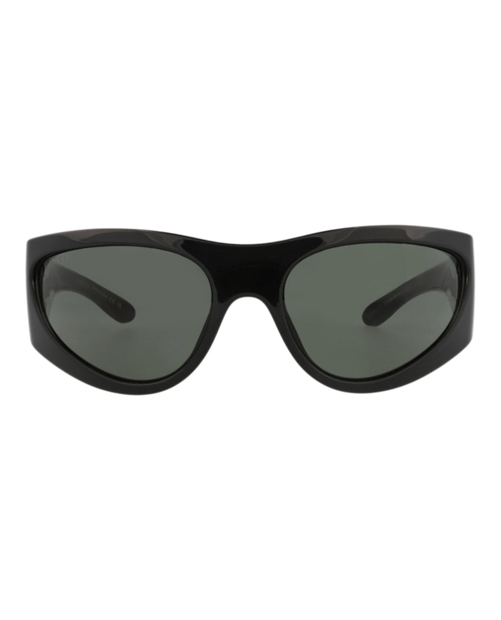 Gucci Mens Shield/Wrap Black Black Grey Fashion Designer Eyewear
