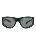 Gucci Mens Shield/Wrap Green Green Grey Fashion Designer Eyewear