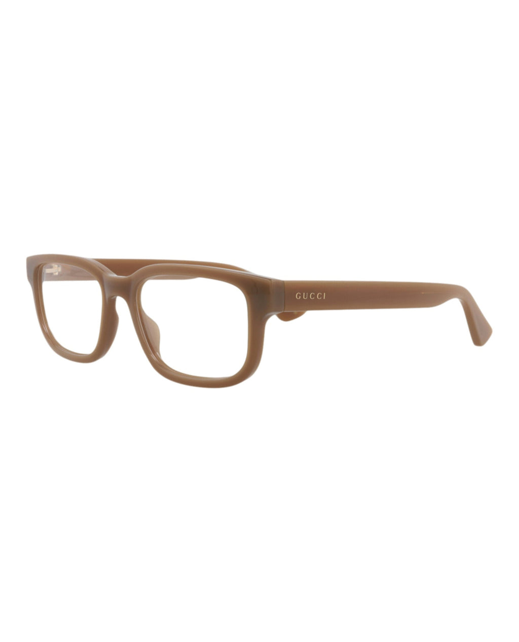 Gucci Mens Square/Rectangle Brown Brown Transparent Fashion Designer Eyewear