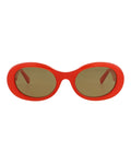 Gucci Womens Round/Oval Orange Orange Brown Fashion Designer Eyewear