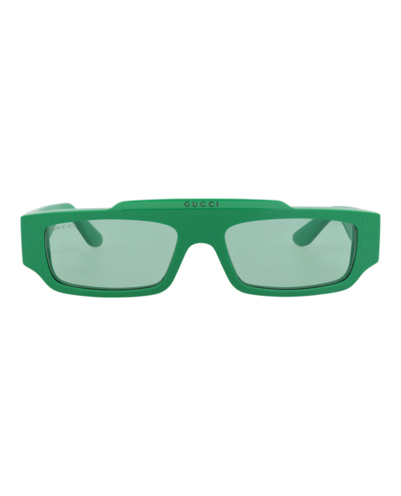 Gucci Mens Square/Rectangle Green Green Green Fashion Designer Eyewear