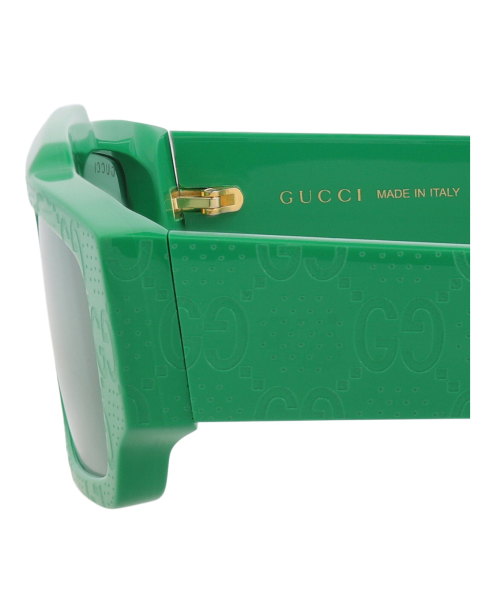 Gucci Mens Square/Rectangle Green Green Green Fashion Designer Eyewear