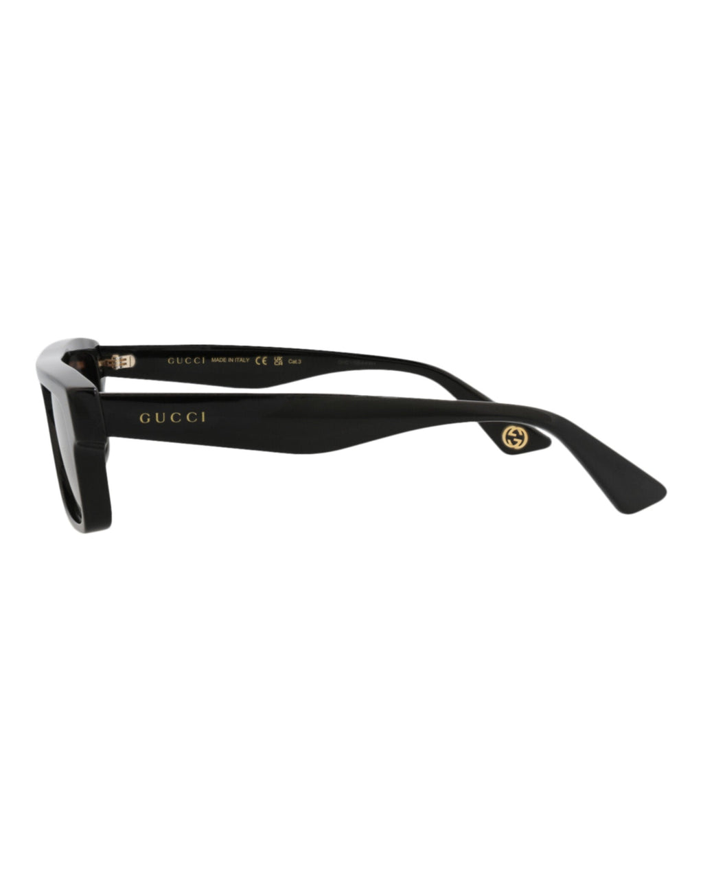 Gucci Mens Square/Rectangle Black Black Grey Fashion Designer Eyewear