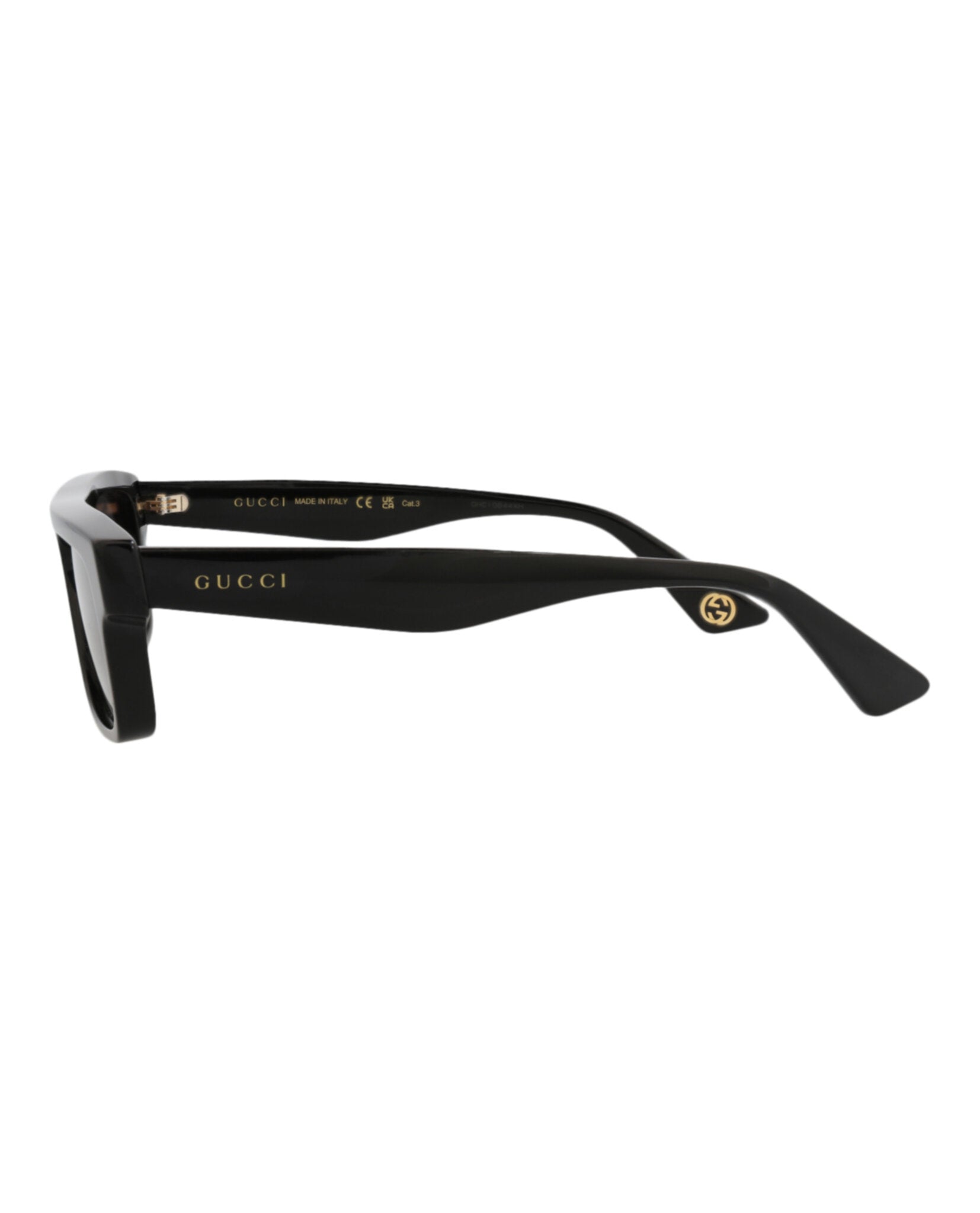 Gucci Mens Square/Rectangle Black Black Grey Fashion Designer Eyewear