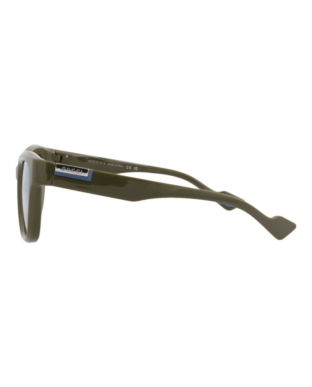 Gucci Mens Square/Rectangle Green Green Gold Fashion Designer Eyewear