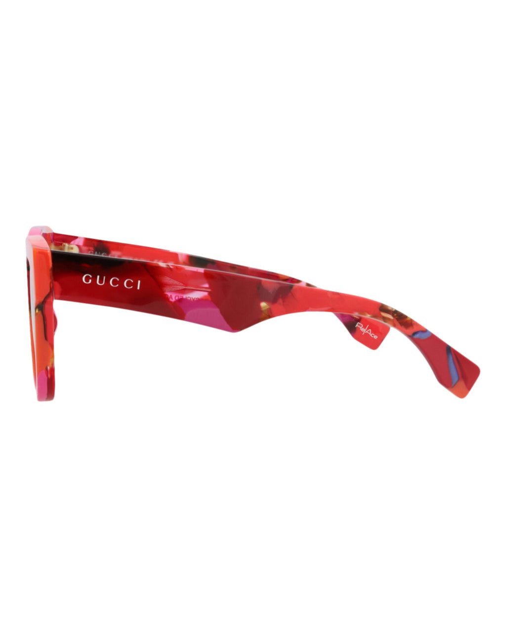 Gucci Womens Square/Rectangle Red Red Orange Fashion Designer Eyewear