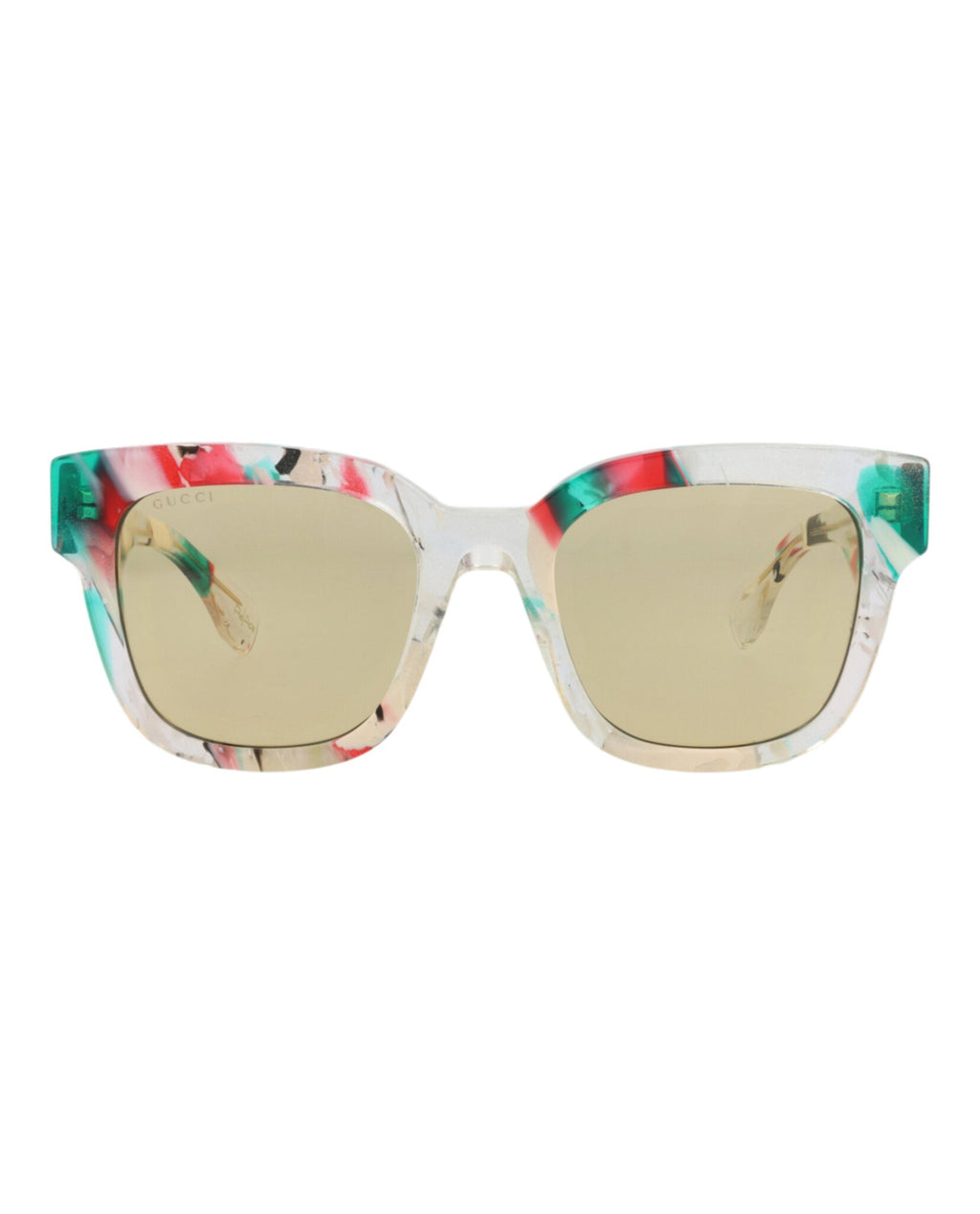 Gucci Womens Square/Rectangle Multicolor Multicolor Brown Fashion Designer Eyewear