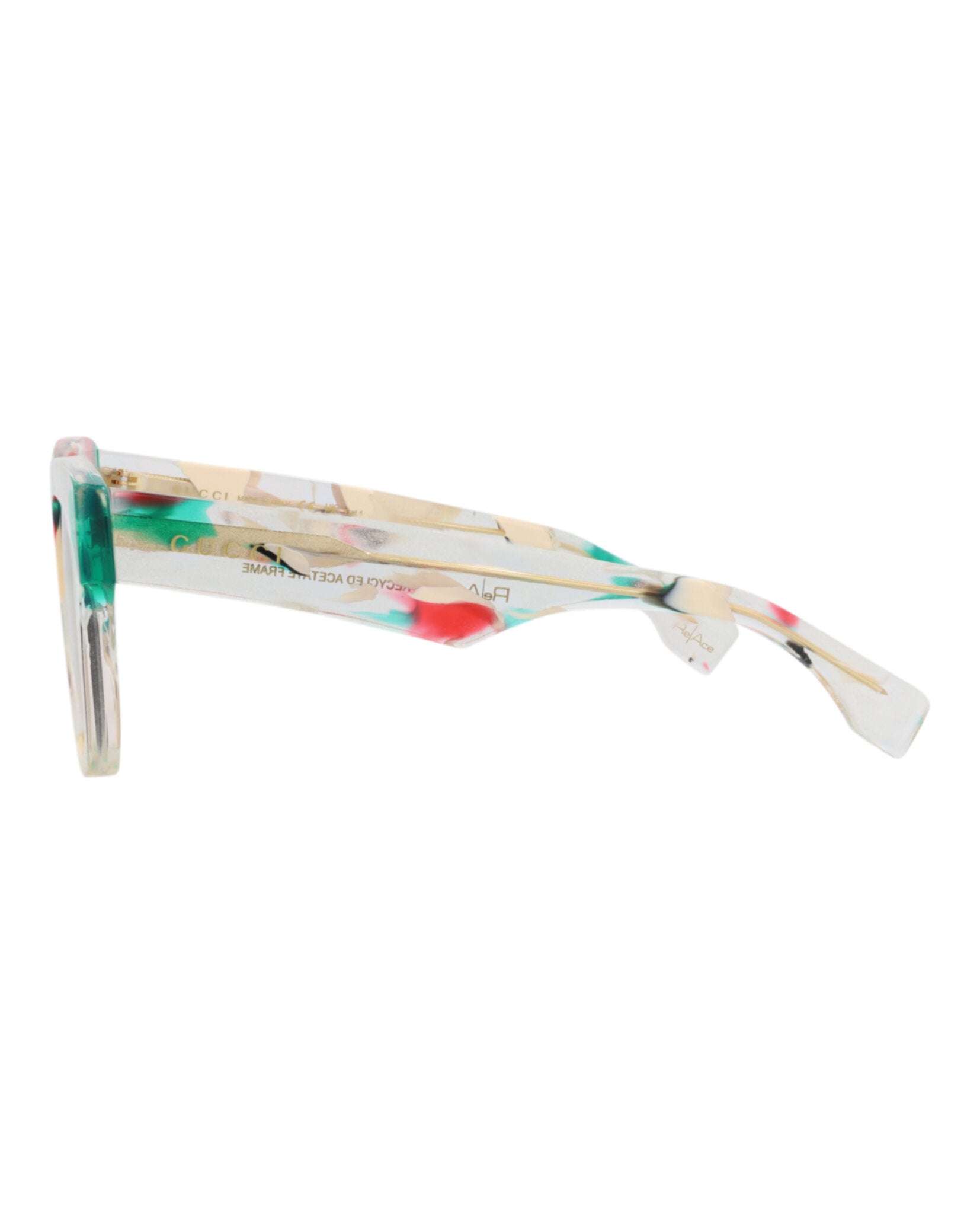 Gucci Womens Square/Rectangle Multicolor Multicolor Brown Fashion Designer Eyewear