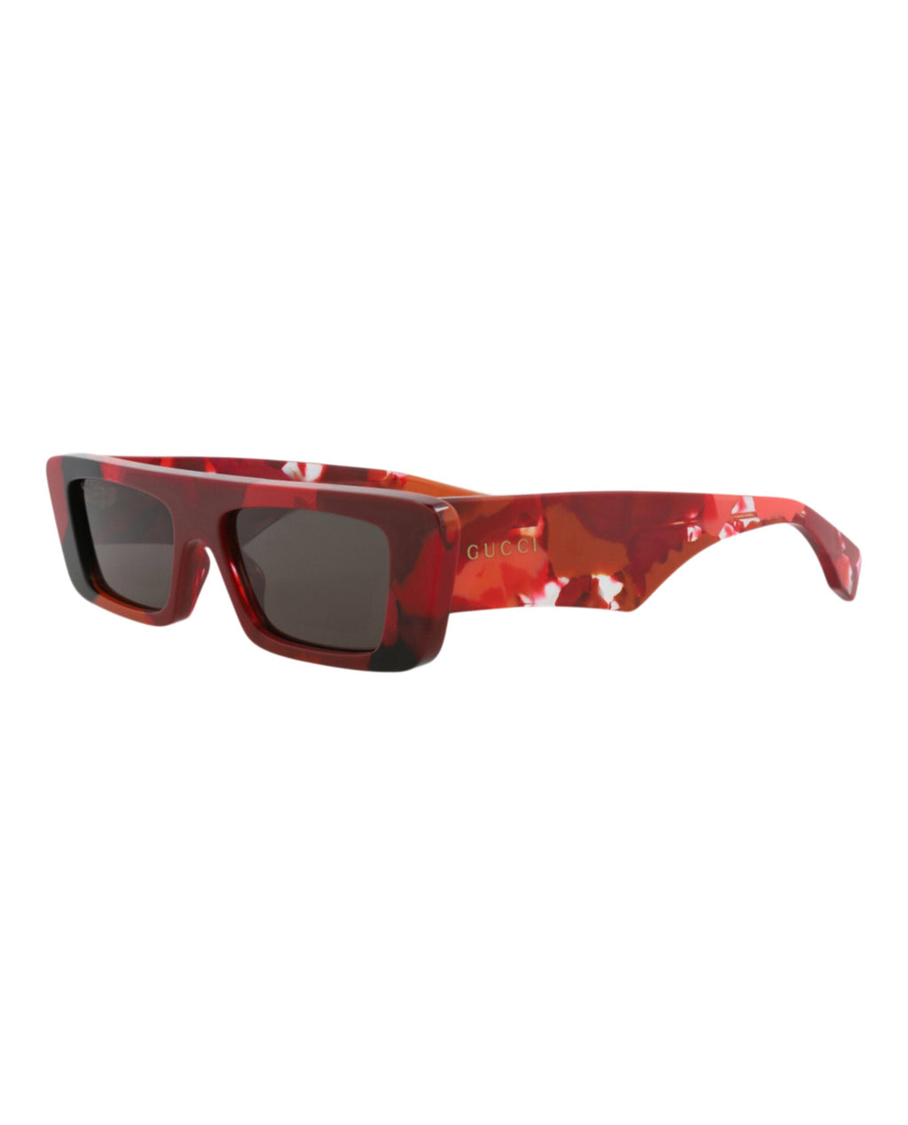 Gucci Mens Square/Rectangle Red Red Grey Fashion Designer Eyewear