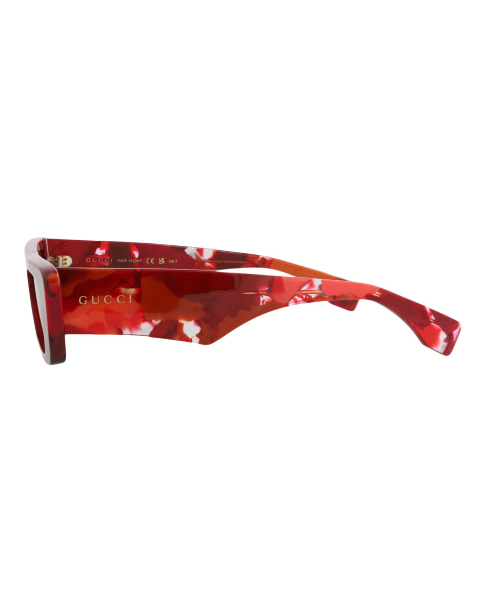 Gucci Mens Square/Rectangle Red Red Grey Fashion Designer Eyewear