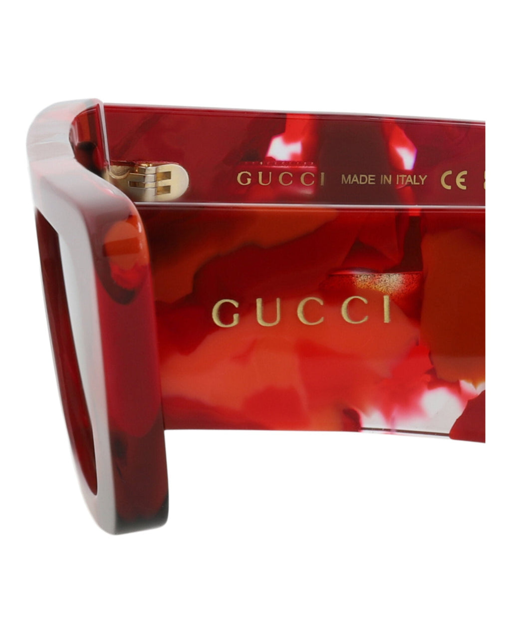 Gucci Mens Square/Rectangle Red Red Grey Fashion Designer Eyewear