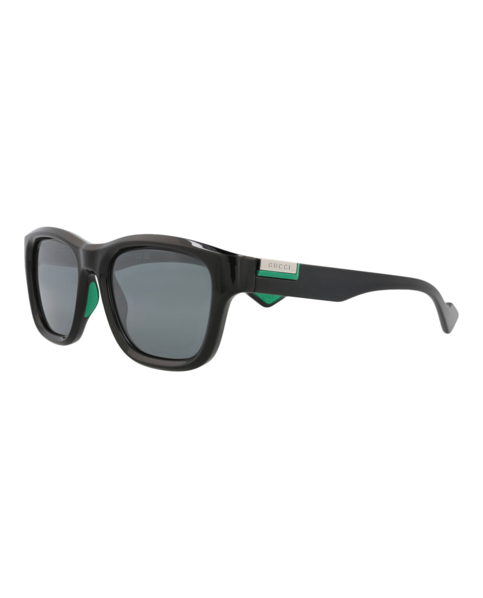 Gucci Mens Square/Rectangle Black Black Grey Fashion Designer Eyewear