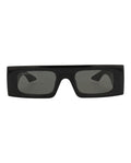 Gucci Womens Shield/Wrap Black Black Grey Fashion Designer Eyewear