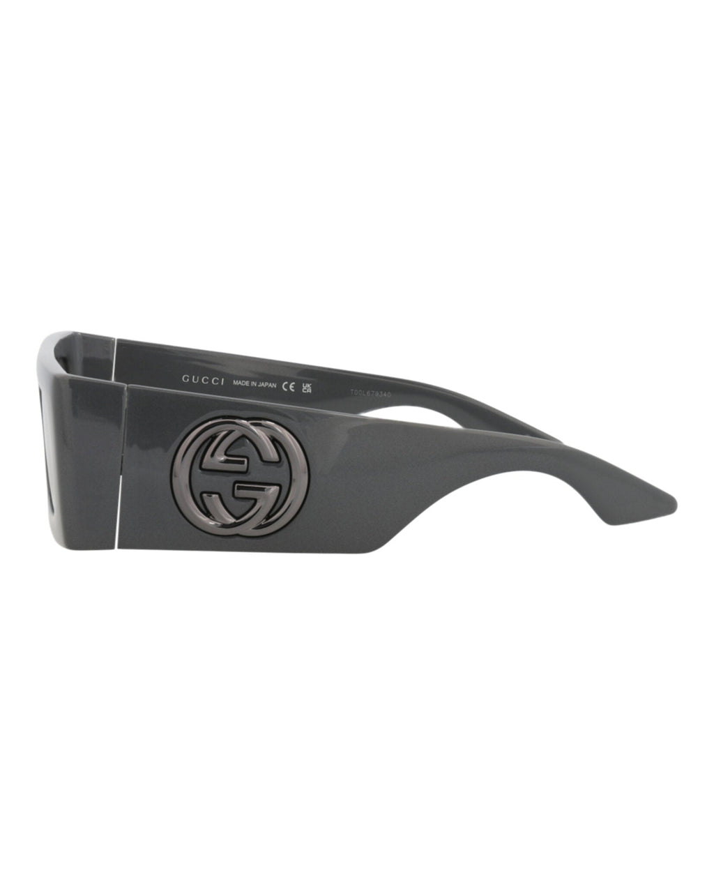 Gucci Womens Shield/Wrap Grey Grey Grey Fashion Designer Eyewear
