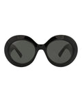 Gucci Womens Round/Oval Black Black Grey Fashion Designer Eyewear
