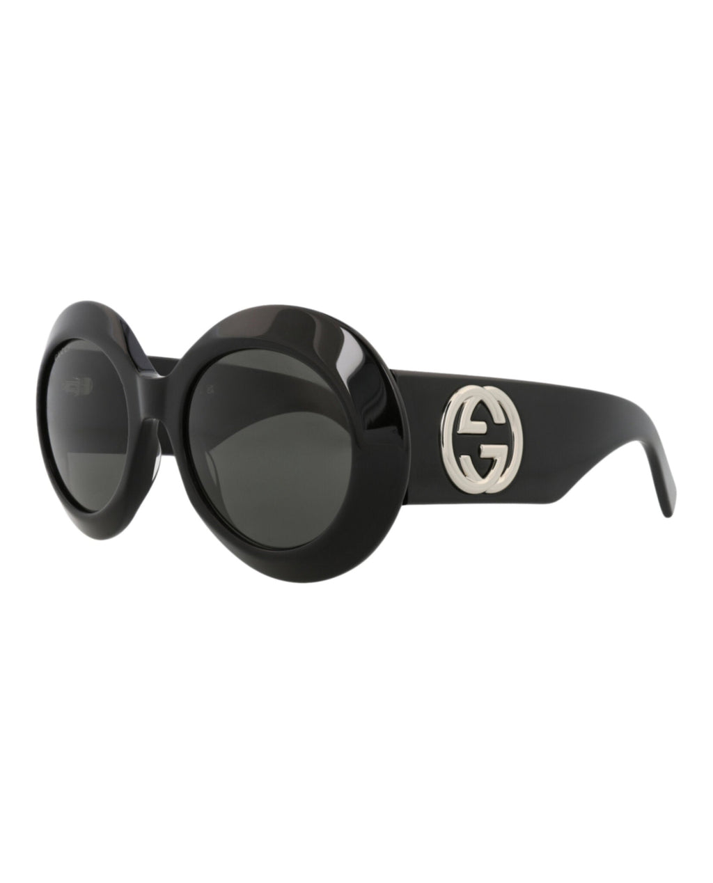 Gucci Womens Round/Oval Black Black Grey Fashion Designer Eyewear