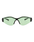 Gucci Womens Shield/Wrap Black Black Green Fashion Designer Eyewear