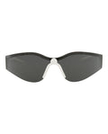 Gucci Womens Shield/Wrap White White Grey Fashion Designer Eyewear